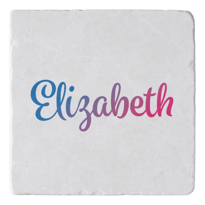 elizabeth-stylish-cursive-trivet-zazzle