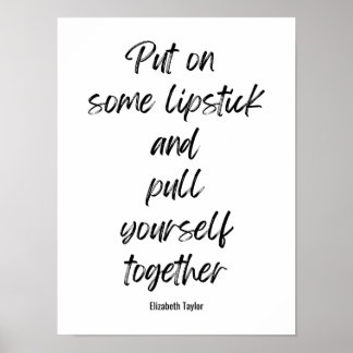 Elizabeth Taylor Inspirational Motivational Quotes Poster