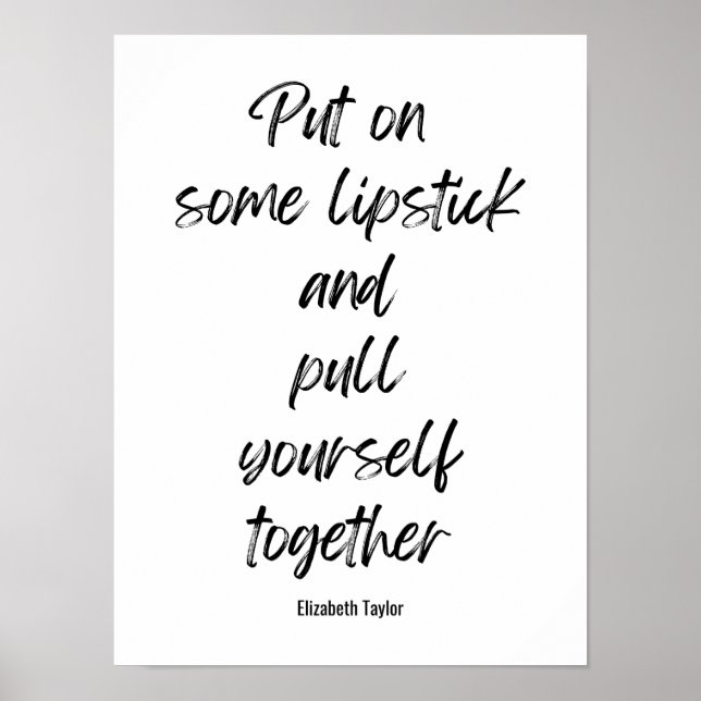 Elizabeth Taylor Inspirational Motivational Quotes Poster (Front)