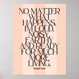 Elizabeth Taylor Inspirational Motivational Quotes Poster