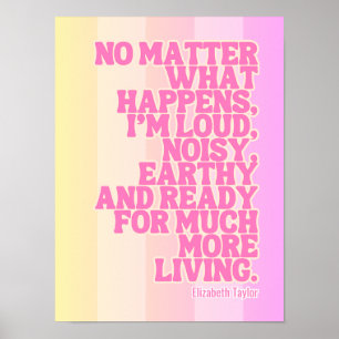 Elizabeth Taylor Inspirational Motivational Quotes Poster
