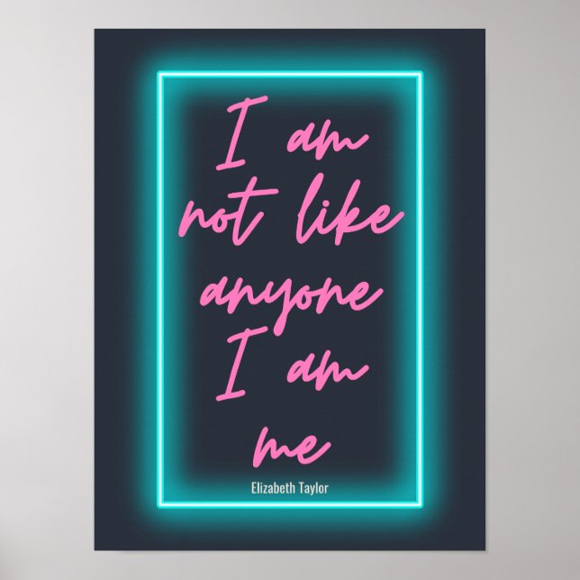 Elizabeth Taylor Self Love Inspirational Quote Poster (Front)