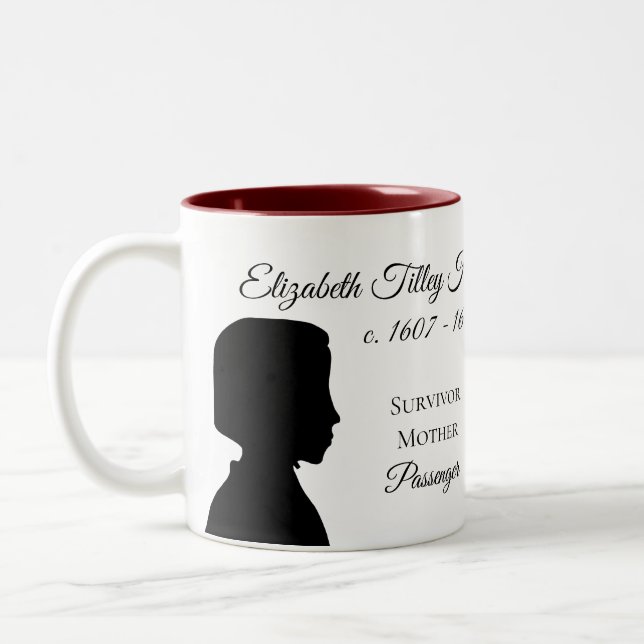 Elizabeth Tilley Howland Mayflower Descendant Mug (Left)