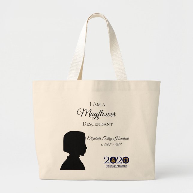 Elizabeth Tilley Howland Mayflower Descendant Tote (Front)