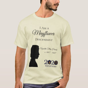 Elizabeth Tilley Mayflower Descendant Men T-Shirt