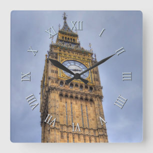 Elizabeth Tower (Big Ben) Westminster, London, UK Square Wall Clock