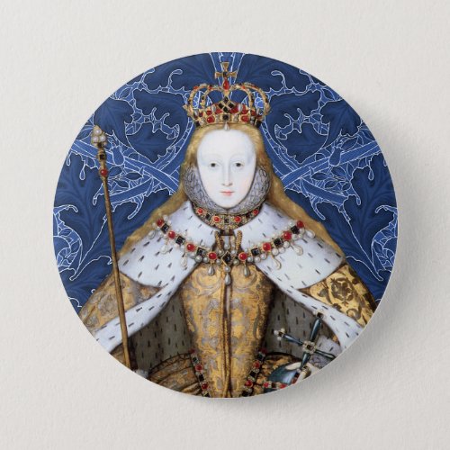 Elizabeth Tudor Queen of England Button