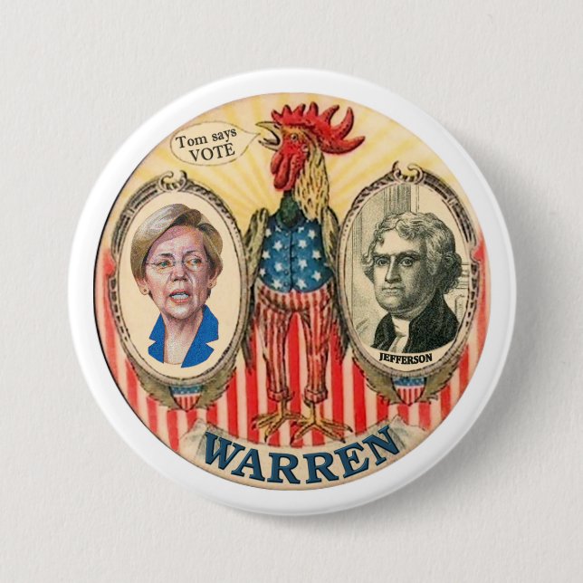Elizabeth Warren 2016 Button (Front)