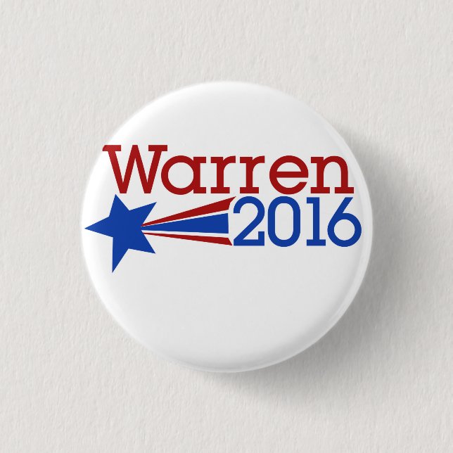 Elizabeth warren 2016 button (Front)