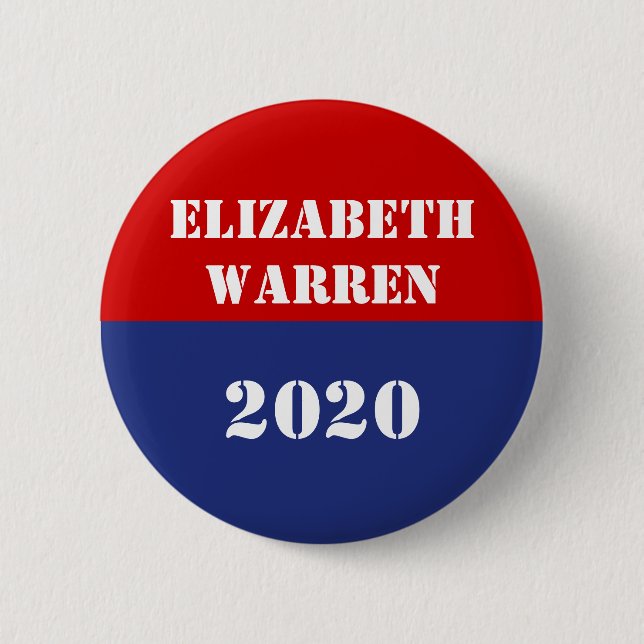 Elizabeth Warren - 2020 Button (Front)