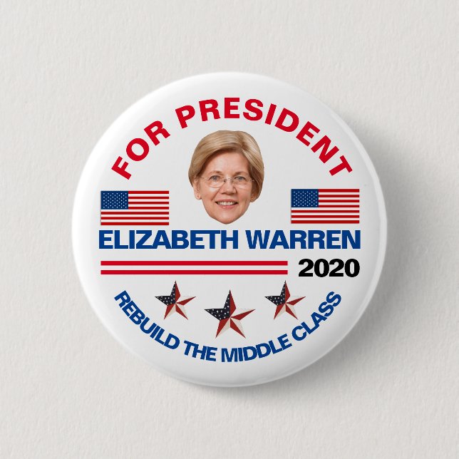 Elizabeth Warren 2020 Button (Front)