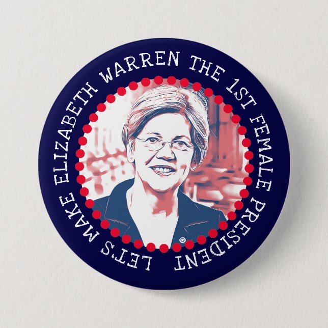 ELIZABETH WARREN 2020 Presidential Election Button (Front)