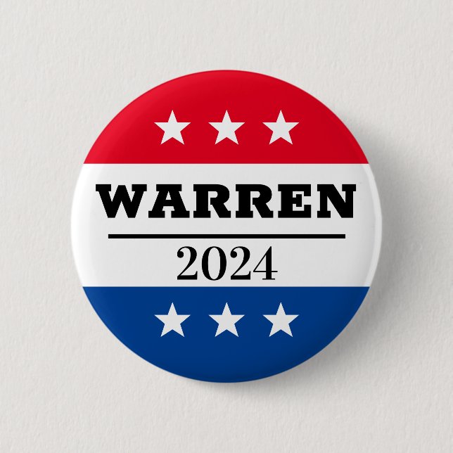 Elizabeth Warren 2024 Election Pin (Front)