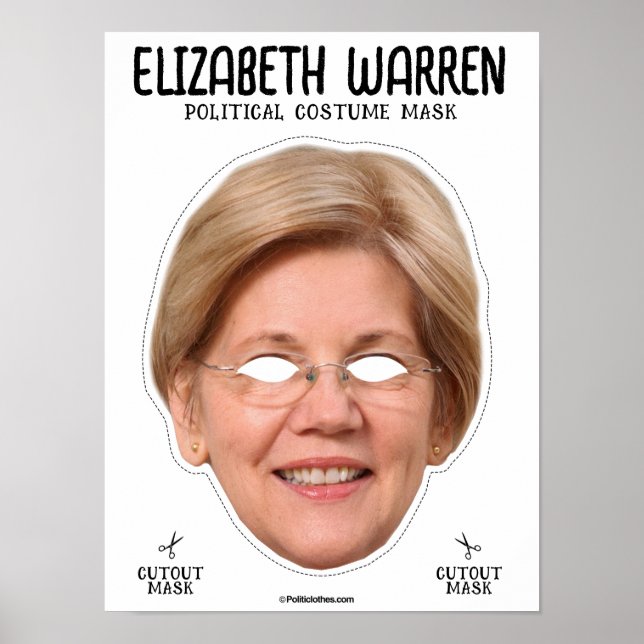 Elizabeth Warren Costume Mask Poster (Front)
