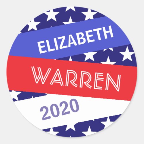 Elizabeth Warren for President 2020 Classic Round Sticker