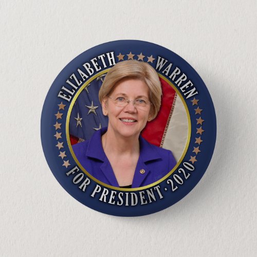 Elizabeth Warren for President 2020 Democrat Photo Button