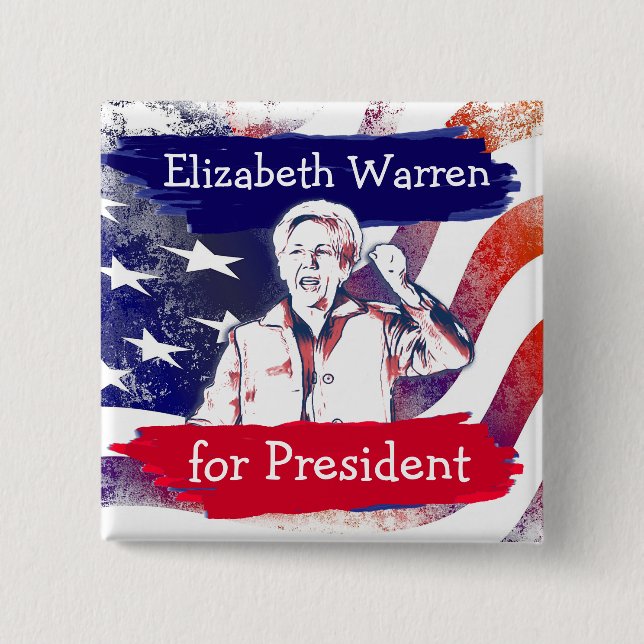 Elizabeth Warren for President 2020 Election Button (Front)