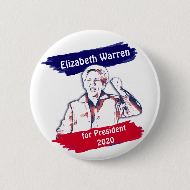 Elizabeth Warren for President 2020 Election Button (Front)
