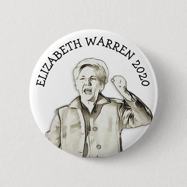 Elizabeth Warren for President 2020 Election Button (Front)