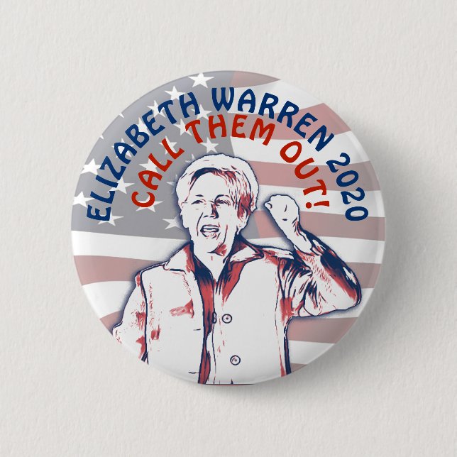 Elizabeth Warren for President 2020 Election Button (Front)
