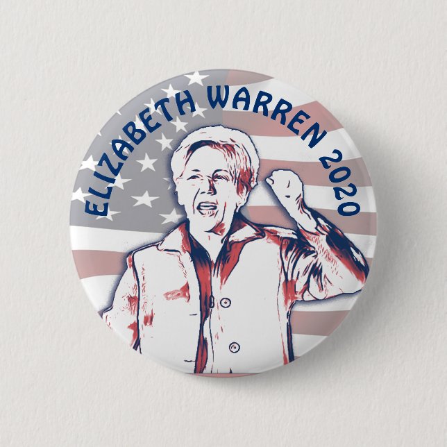 Elizabeth Warren for President 2020 Election Button (Front)