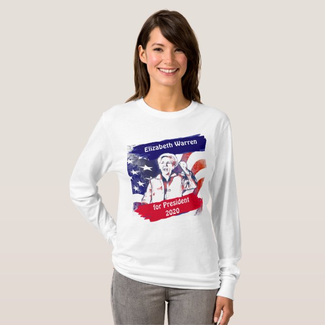 Elizabeth Warren for President 2020 Election T-Shirt (Front Full)