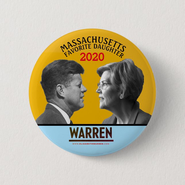 Elizabeth Warren for President Button (Front)