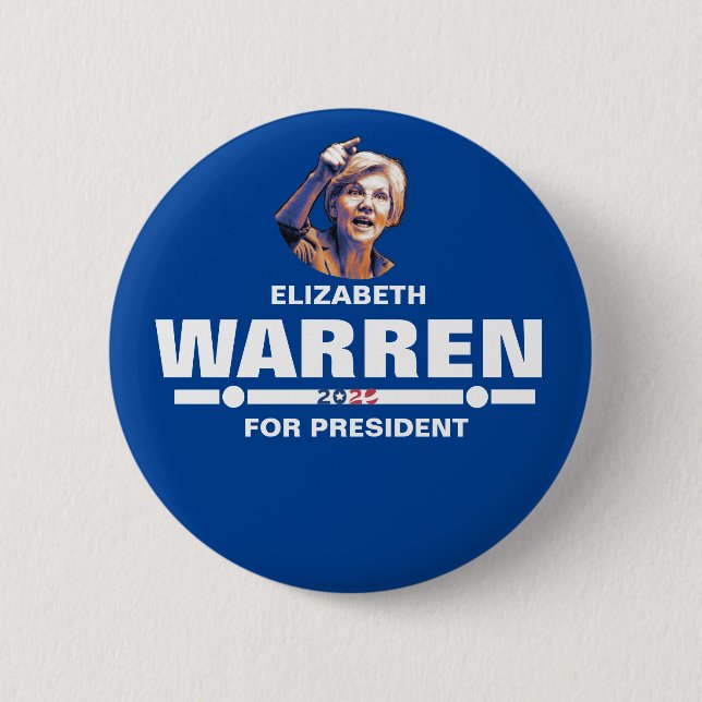 Elizabeth Warren for President Button (Front)
