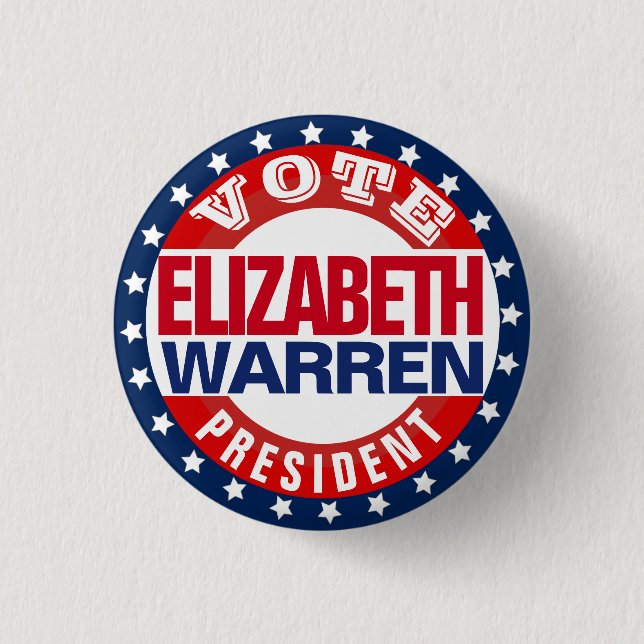 Elizabeth Warren for President Button (Front)