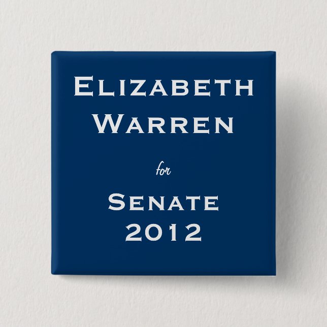 Elizabeth Warren for Senate Button (Front)