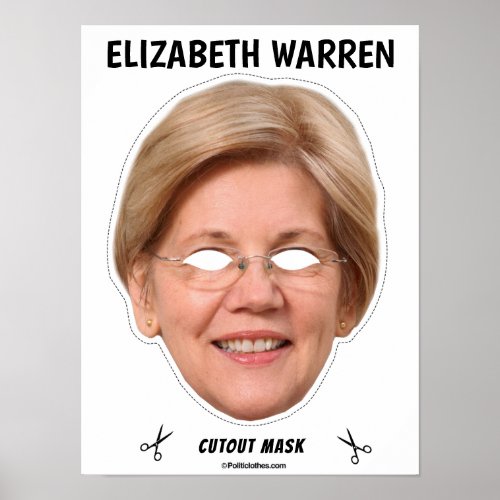 ELIZABETH WARREN Halloween Mask Poster