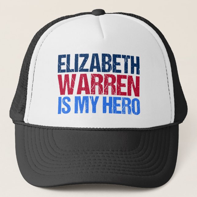 Elizabeth Warren is My Hero Trucker Hat (Front)