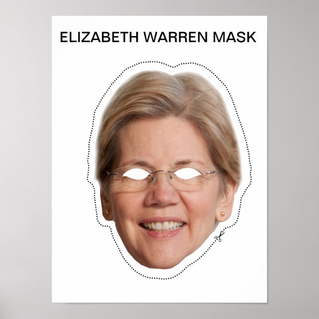 Elizabeth Warren Mask Poster (Front)