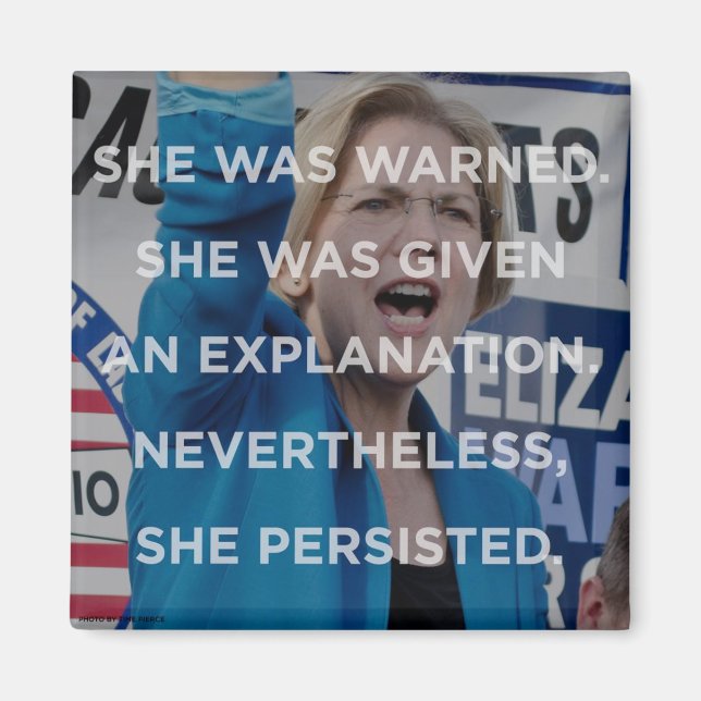 Elizabeth warren nevertheless she persisted magnet (Front)