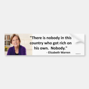 Elizabeth Warren - nobody Bumper Sticker
