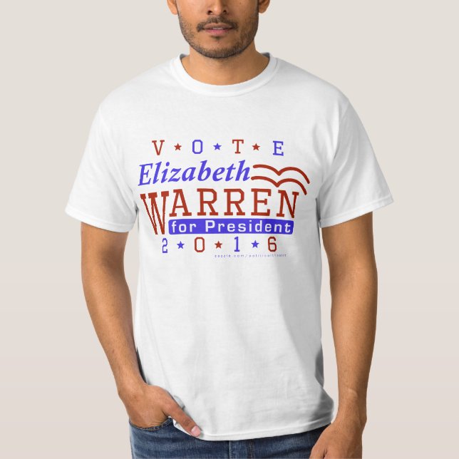 Elizabeth Warren President 2016 Election Democrat T-Shirt (Front)
