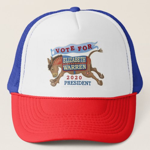 Elizabeth Warren President 2020 Democrat Donkey Trucker Hat