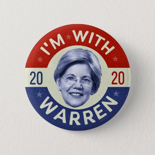Elizabeth Warren President 2020 Democrat Pic Retro Button