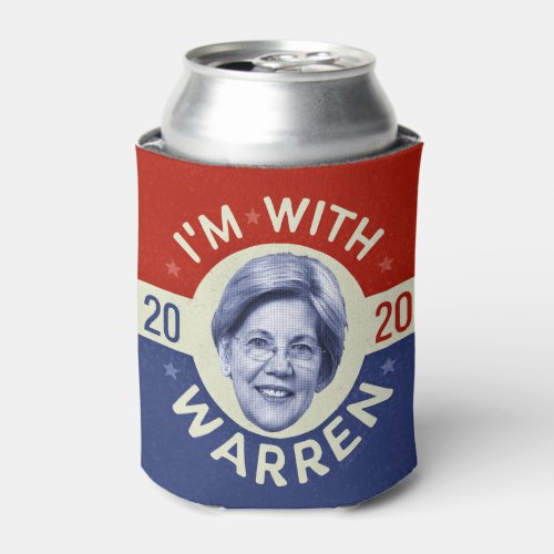 Elizabeth Warren President 2020 Democrat Pic Retro Can Cooler