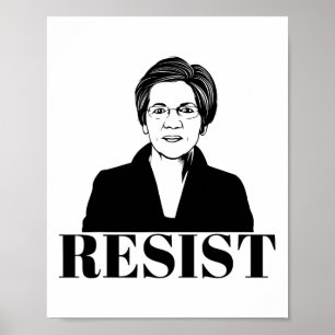 Elizabeth Warren Teeshirt Political Feminist Resis Poster