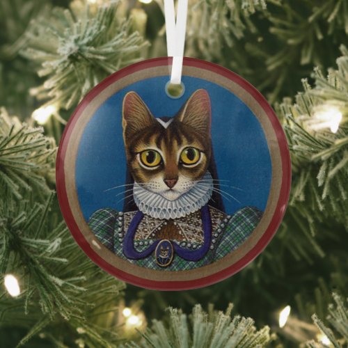 Elizabethan Cat Portrait Christmas Pet Ornament