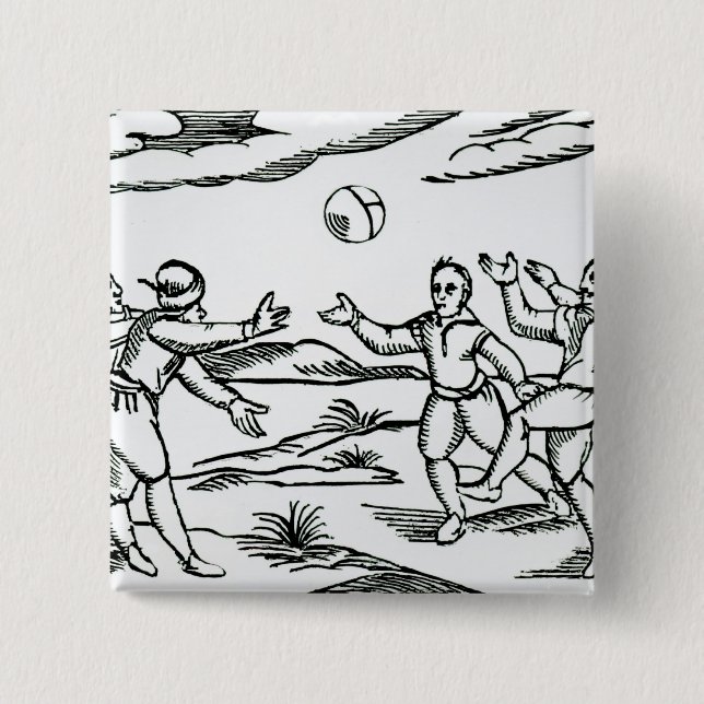 Elizabethan Football Pinback Button (Front)