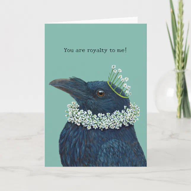 Elizabethan Raven card | Zazzle