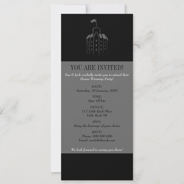 Elizabethan Theater Sketch Invitation (Front)