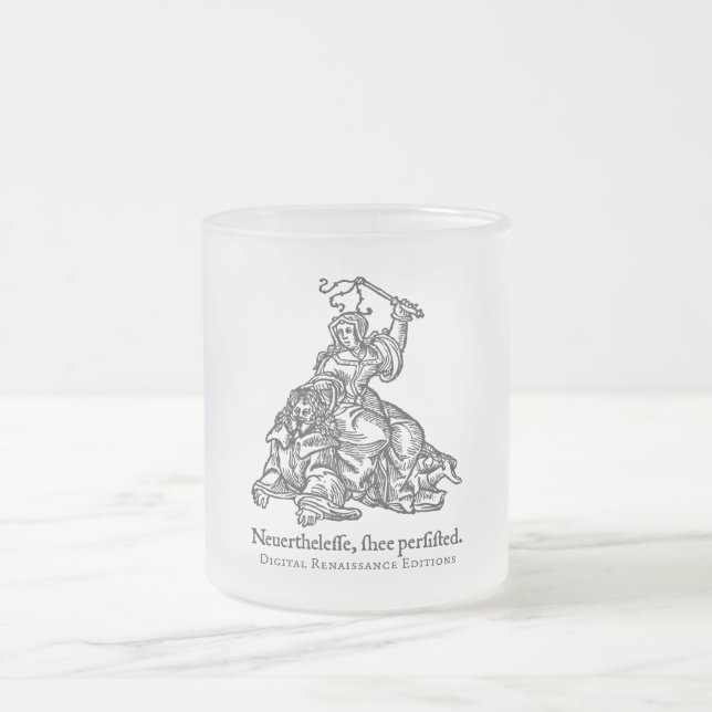 Elizabethan Warren Frosted Glass Coffee Mug (Center)