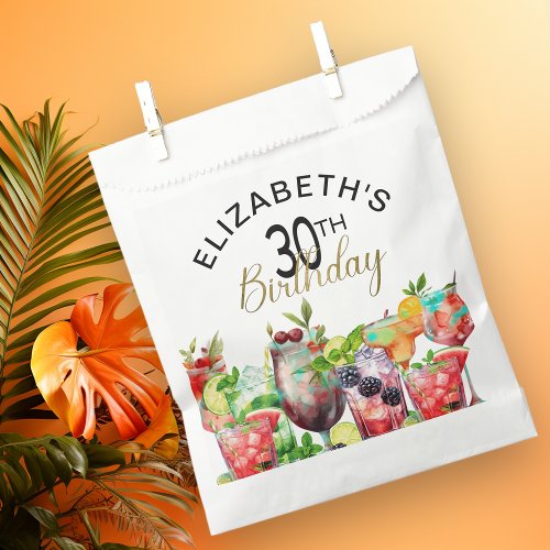 Elizabeths 30th Birthday Cocktail Party Favor Bag