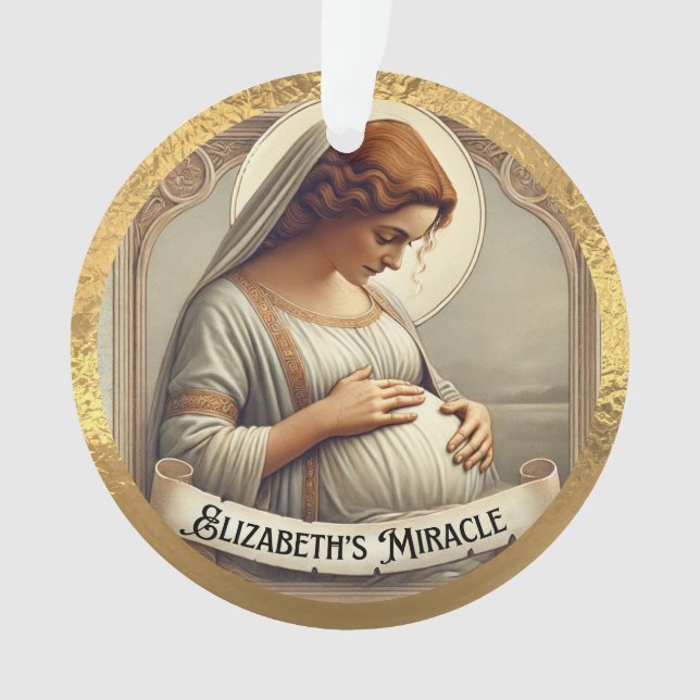 Elizabeth's Miracle Acrylic Ornament (Front)