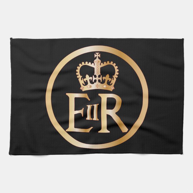 Elizabeth's Reign Emblem Kitchen Towel (Horizontal)