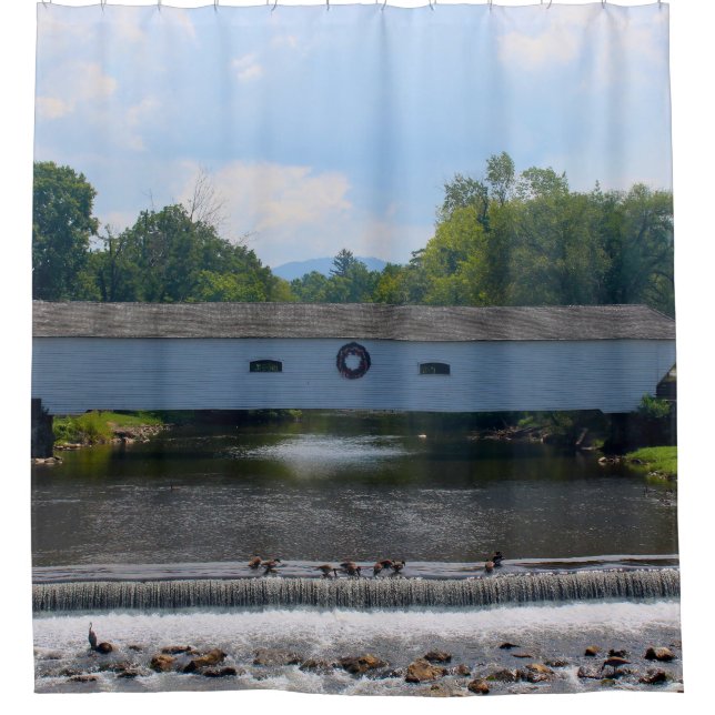 Elizabethton Covered Bridge Shower Curtain (Front)
