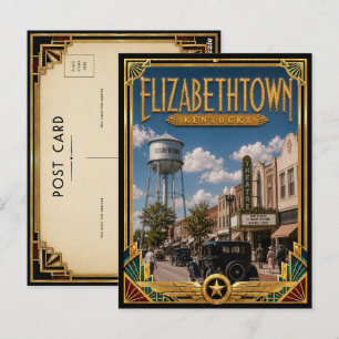 Elizabethtown Kentucky Vintage Art Deco Golden Age Postcard